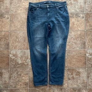 Old Navy Women's Straight Leg Jeans in Dark Blue